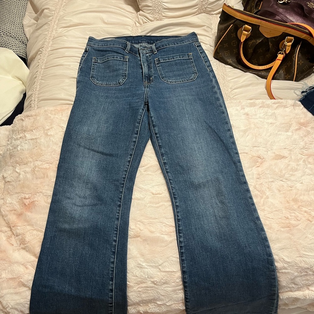 Gap wide leg front patch pockets size 10/30 adorable on